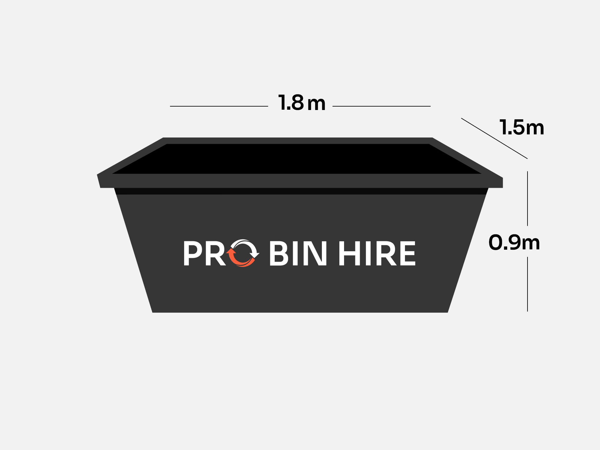 Pro Bin Hire 2m3 Skip Bin