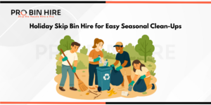 Landscaping skip bins on a residential garden project site