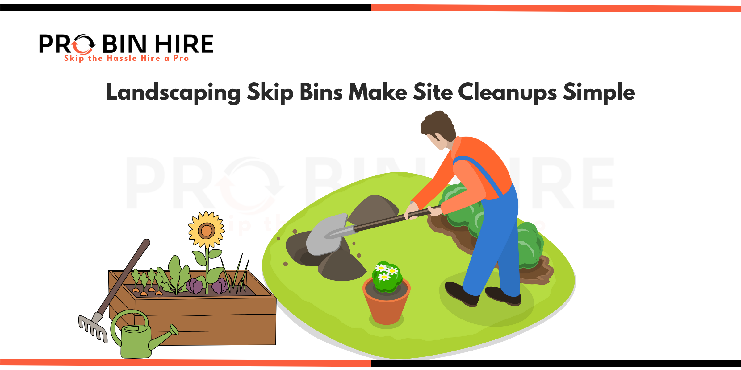 Landscaping skip bins on a residential garden project site